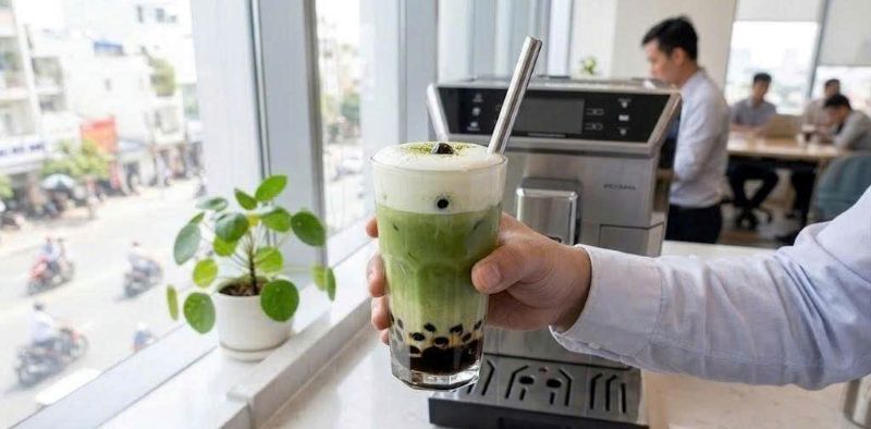 cách làm foam sữa dày mịn lâu tan 1