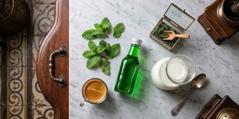 cách làm latte đá mint 1