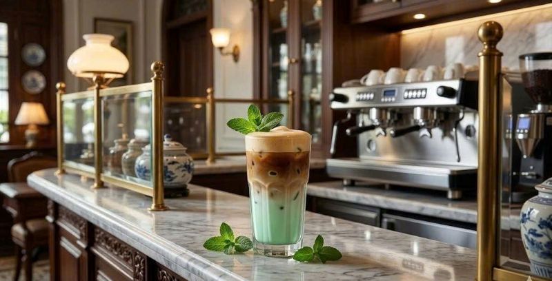 cách làm latte đá mint 3