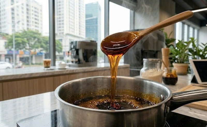cách làm syrup đường đen handmade pha cafe