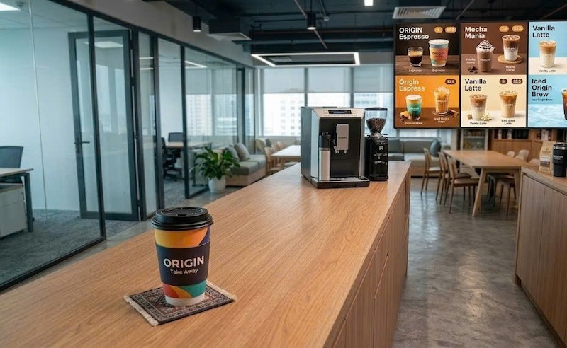Cách lên menu đồ uống cafe máy quán take away 2