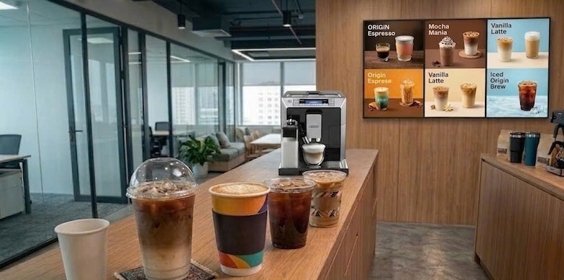Cách lên menu đồ uống cafe máy quán take away