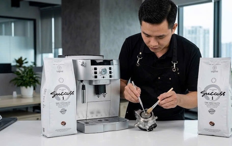 Cách pha Affogato kem dừa
