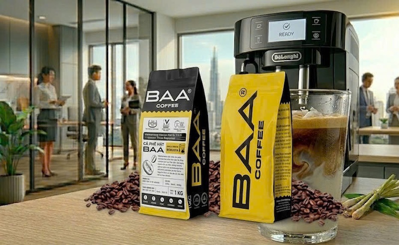 cách pha cà phê cốt dừa bằng máy tự động 1