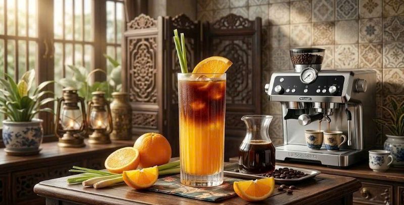 cách pha cold brew cam sả