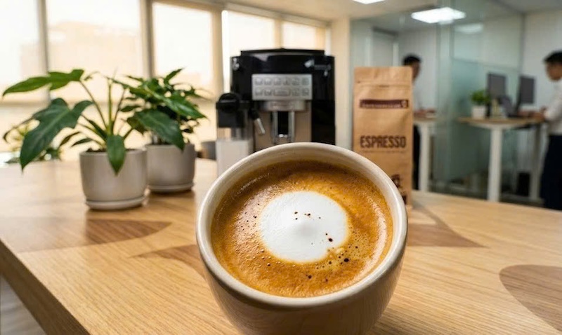 cách pha espresso macchiato 2