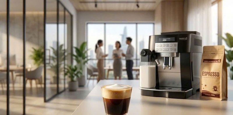cách pha espresso macchiato 3