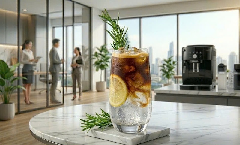 cách pha espresso tonic chanh vàng 1