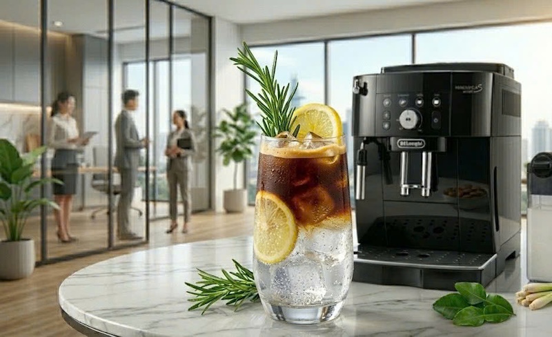 cách pha espresso tonic chanh vàng 3