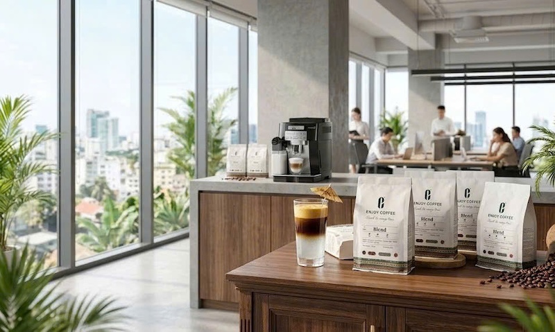 Cách pha espresso với nước dừa 3