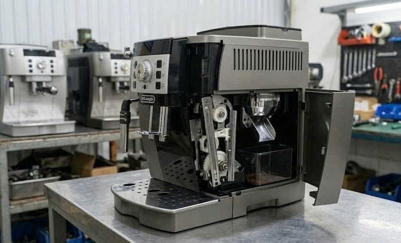 cách xử lý cối xay máy pha cafe tự động bị kẹt hạt không quay 3