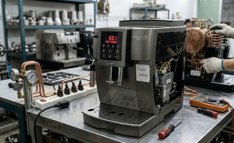cách xử lý lỗi máy pha cafe văn phòng đun nước không nóng 1