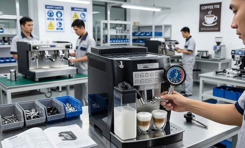chi phí thay motor bơm máy pha cà phê tự động 1