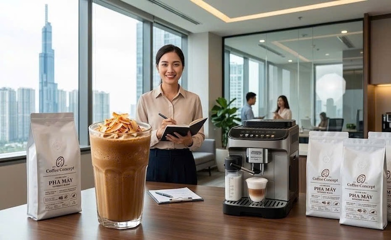 Công thức cafe cốt dừa đá xay không bị tách nước 1