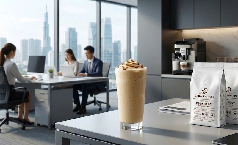 Công thức cafe cốt dừa đá xay không bị tách nước