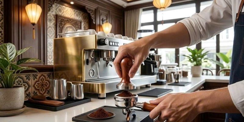 công thức cafe sữa đá pha máy 2