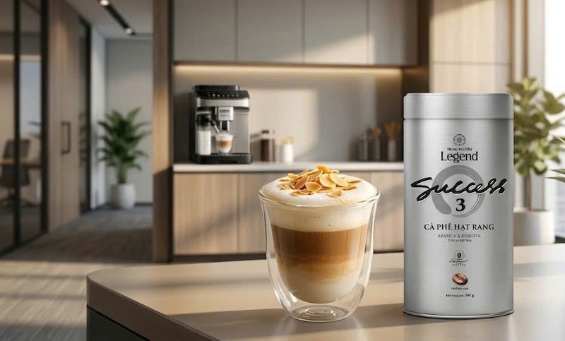 Công thức cafe sữa hạt hạnh nhân 1