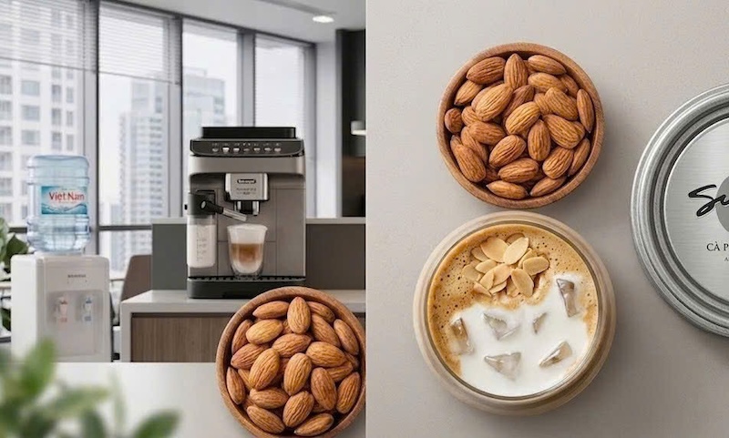 Công thức cafe sữa hạt hạnh nhân 3