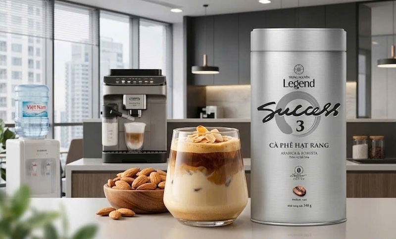 Công thức cafe sữa hạt hạnh nhân