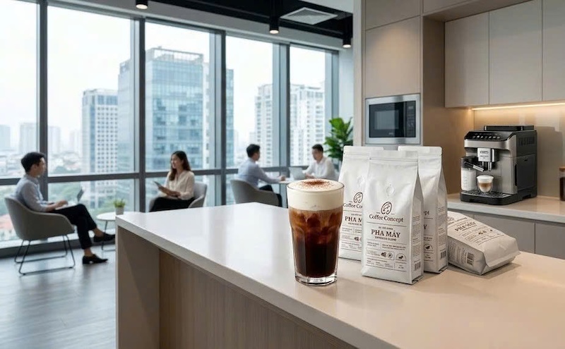 Công thức làm kem sữa cheese foam phủ trên americano đá 3