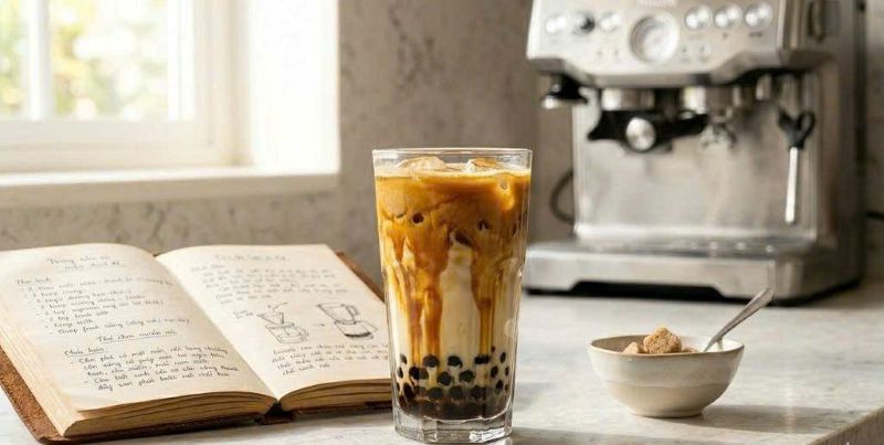 công thức làm syrup đường đen pha cafe