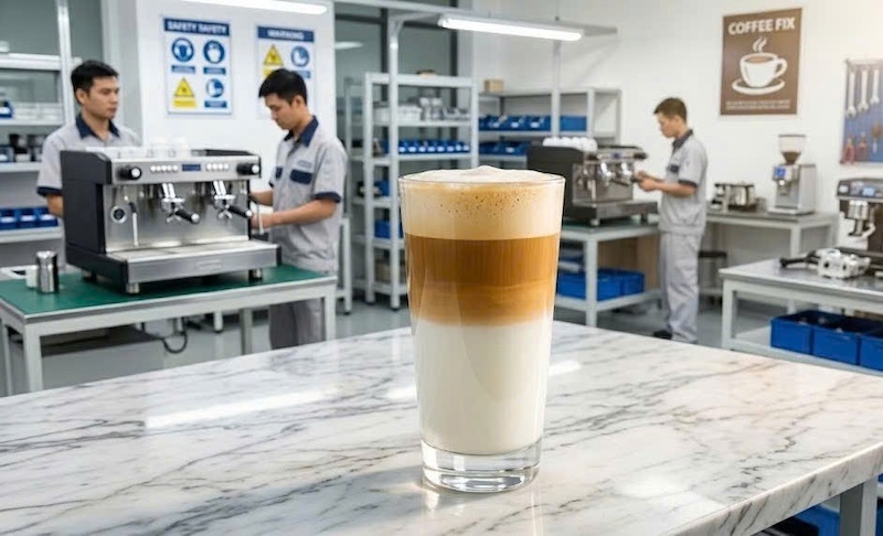 công thức latte đá tầng 3