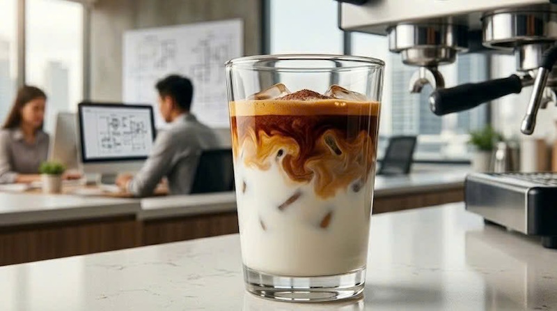 công thức latte đá tầng