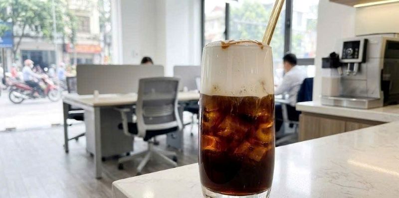 công thức pha chế Espresso Macchiato đá 1