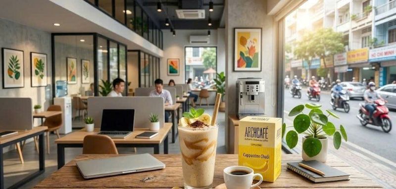 công thức sinh tố cà phê chuối