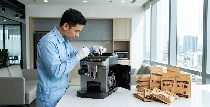 đại lý bán hạt cafe mộc pha máy uy tín cho doanh nghiệp