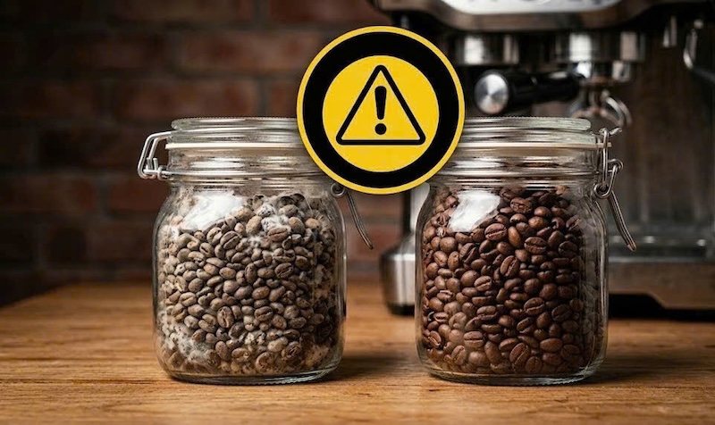 dấu hiệu hạt cafe bị cũ mốc