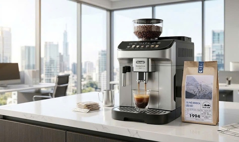 hạt cafe arabica cầu đất rang mộc cho máy tự động 1