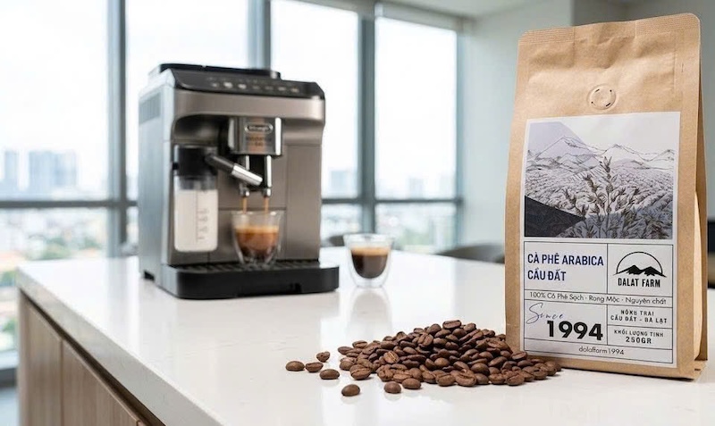 hạt cafe arabica cầu đất rang mộc cho máy tự động 3