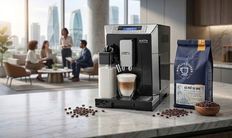 hạt cafe gu nhẹ nhàng thơm lâu cho máy pha tự động 2