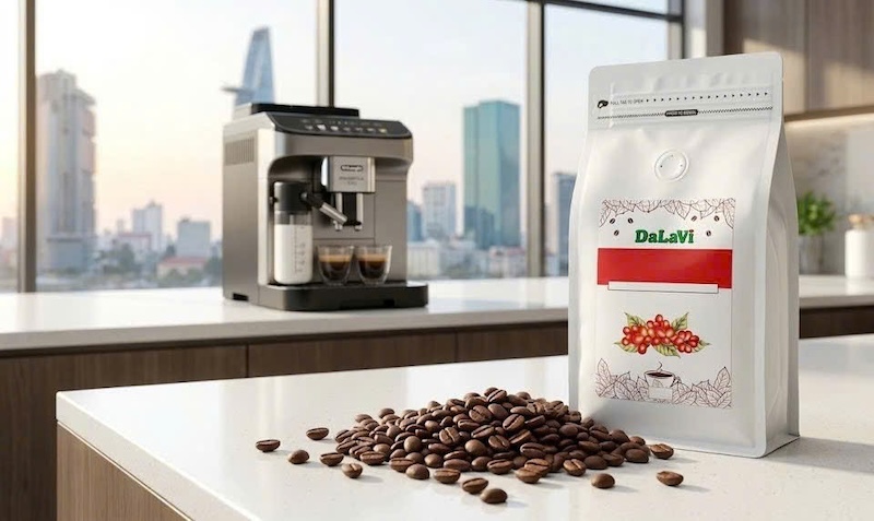 hạt cafe nguyên chất chưa xay đóng gói