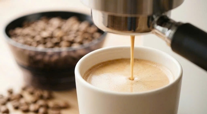 hạt cafe rang sáng