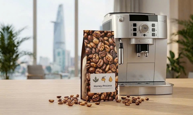 hạt cafe robusta honey chế biến ướt