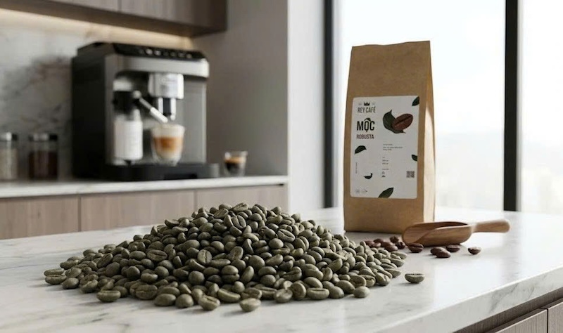 Hạt cafe Robusta sẻ nguyên chất rang mộc 1