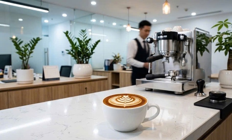 kỹ thuật free pour latte art