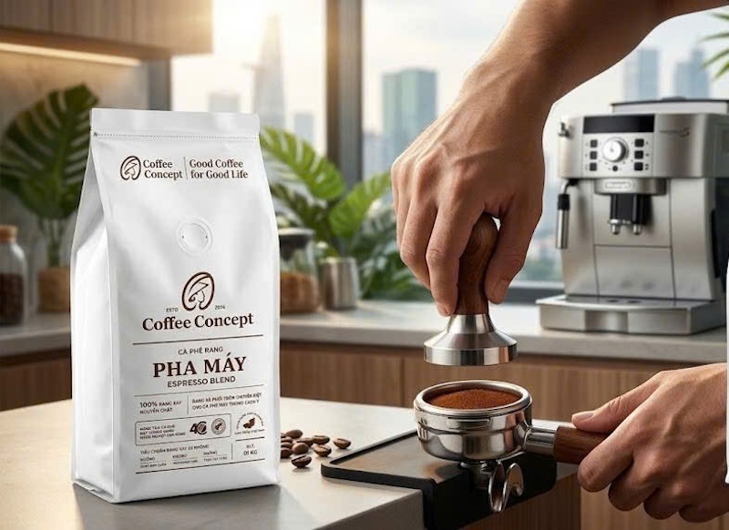Kỹ thuật gõ tamper và san phẳng bột cà phê 1
