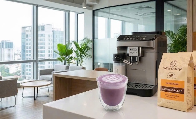 Latte khoai môn tím tuyệt tác màu sắc và hương vị 2