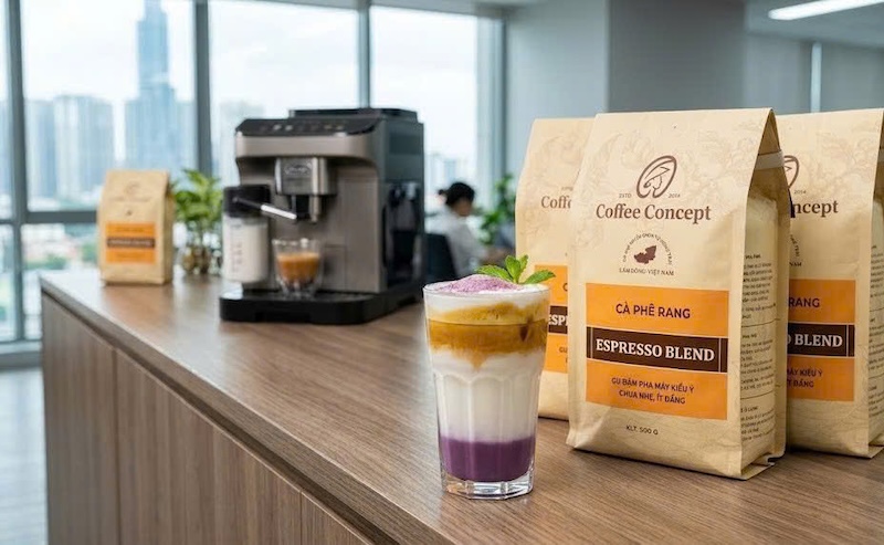 Latte khoai môn tím tuyệt tác màu sắc và hương vị 3