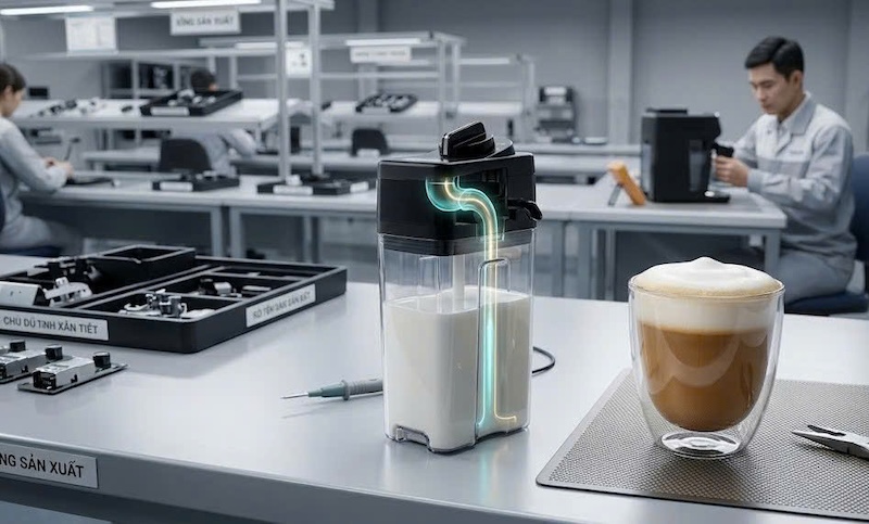 Lỗi đánh sữa LatteGo Philips không ra bọt