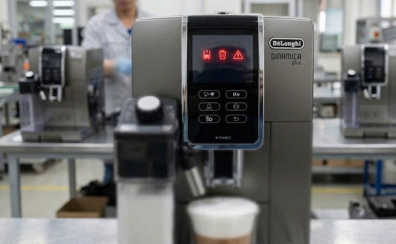 lỗi máy pha cafe Delonghi nháy 3 đèn liên tục 2
