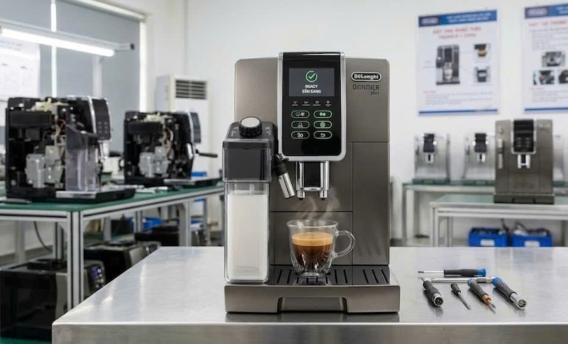 lỗi máy pha cafe Delonghi nháy 3 đèn liên tục 3