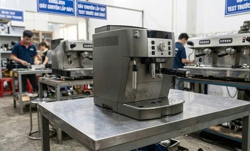 máy pha cafe gia đình bị rò nước dưới gầm máy 2