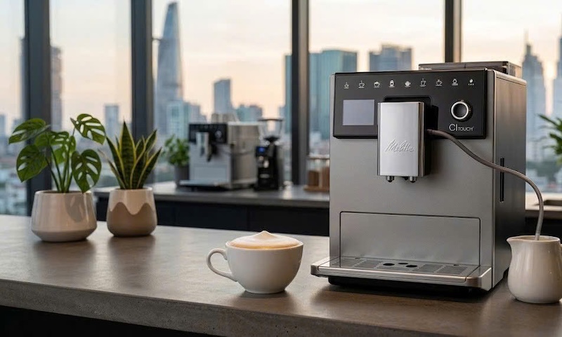 máy pha Melitta không hút được sữa/không ra bọt