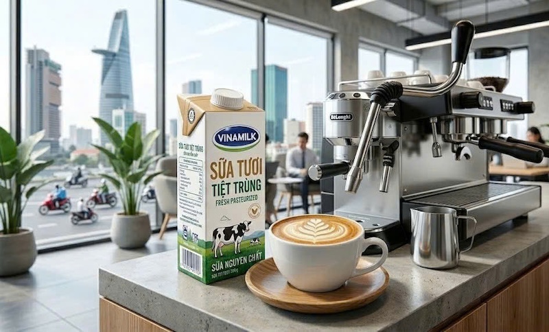 nghệ thuật chọn sữa tươi thanh trùng latte art 1