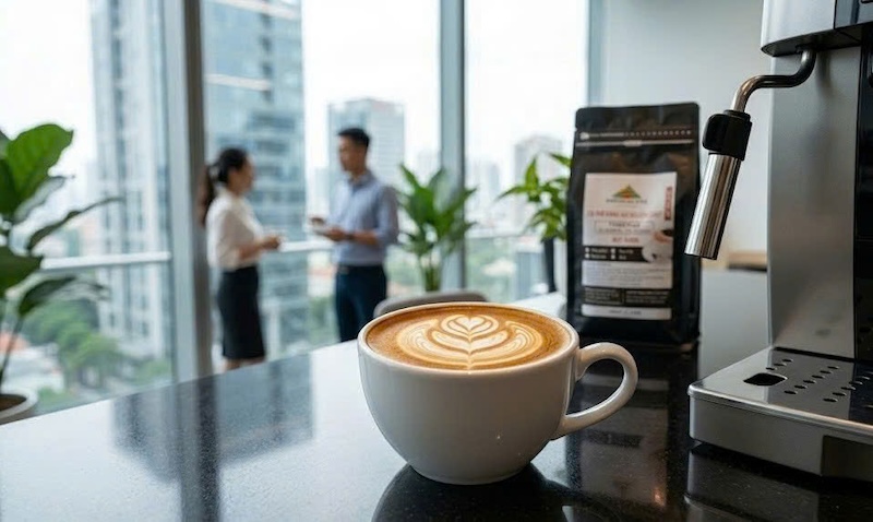 nghệ thuật tạo hình latte art hoa hồng
