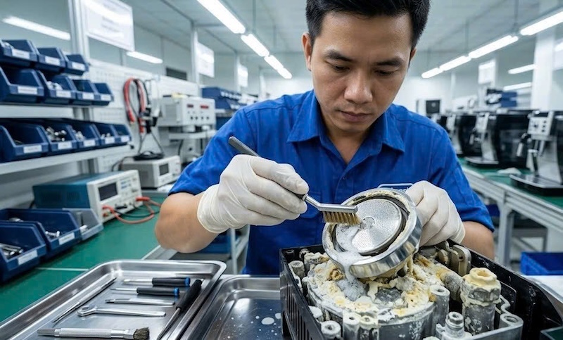 nước nhiễm đá vôi làm tắc họng pha 2